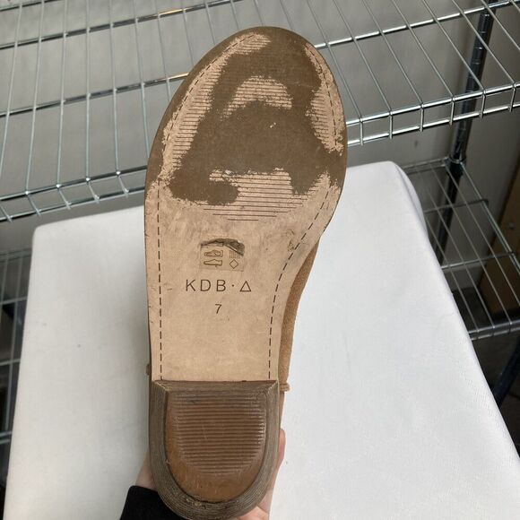 Kelsi Dagger Women’s Brooklyn Kamper Brown‎ Suede Chunky Heel Boho Booties Sz 7 - Picture 3 of 3